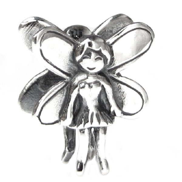 Sterling silver Fairy Pretty Angel Bead f/ Pandora Troll European Charm Bracelets