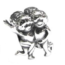 Sterling silver Gemini Zodiac Bead for Pandora Troll European Charm Bracelets